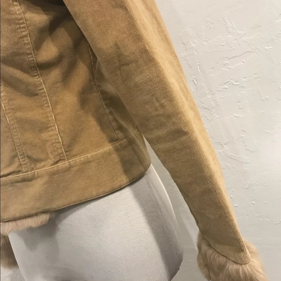 SHERI BODELL genuine rabbit fur XS brown coat - Picture 7 of 8